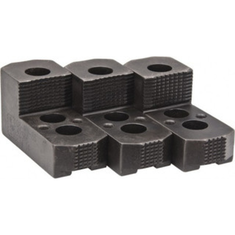 H&R Mfg. 12 Max Chuck Diam 1.5mm x 60 Serrated Hard Lathe Chuck Top Jaws 1 Step, Case Hardened Steel, 0.71 Groove Width, 2 OAW x 4.875 OAL x 2.469 OAH HR-108-RJ-SS – 05043187