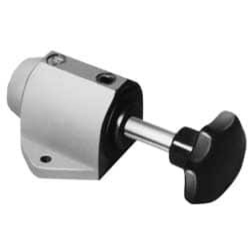 Destaco 3,000 N Capacity, M6 Plunger, 12mm Plunger Diam, Foot Mt, One Hand, Hand Lever Actuation, Variable Stroke Straight Line Action Clamp 45mm Max Rapid Stroke, 3mm Max Clamping Stroke, 6.5mm Mt Hole Diam FO-121/45 – 64825664