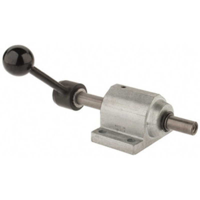 Destaco 9,000 N Capacity, M8 Plunger, 16mm Plunger Diam, Foot Mt, One Hand, Hand Lever Actuation, Variable Stroke Straight Line Action Clamp 60mm Max Rapid Stroke, 4mm Max Clamping Stroke, 9mm Mt Hole Diam FO-161/60 – 64825698