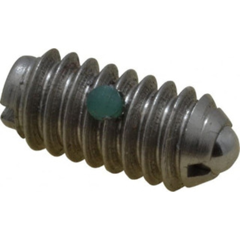 Gibraltar 1/4-20, 0.125 Ball Diam, 17/32 Body Length, 0.035 Max Ball Reach, Threaded Ball Plunger Stainless Steel Body, Stainless Steel Ball, 2 Lb Initial End Force, 4 Lb Final End Force, Locking Element 10104-G – 85508349