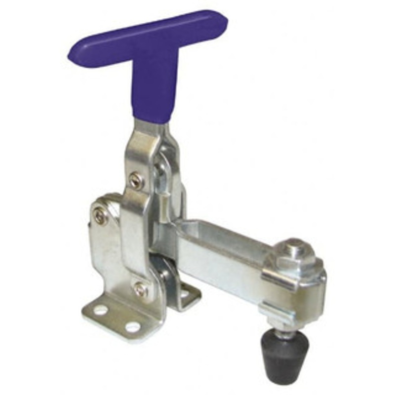 Gibraltar 600 Lb Holding Capacity, Vertical Handle, Manual Hold Down Toggle Clamp 58 Handle Movement, 106 Bar Opening, U-Bar, Flanged Base, Carbon Steel GIB-U-100T-19 – 77864338