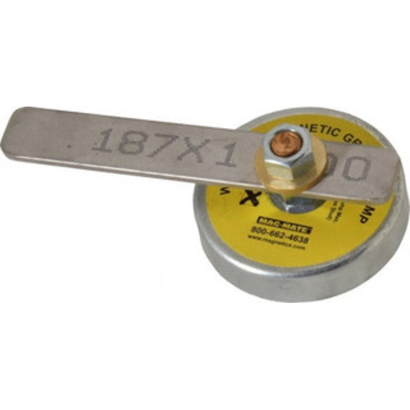 Mag-Mate 250 Amps Grounding Capacity, 3-1/2 Diam, 2-1/4 High, 35 Lb Max Pull Force, Rare Earth Magnetic Welding & Fabrication Ground Clamp 55 Lb Average Pull Force, Round Cup Magnet, Brass Stud, Compatible with Flat Surface WG250 – 08086852