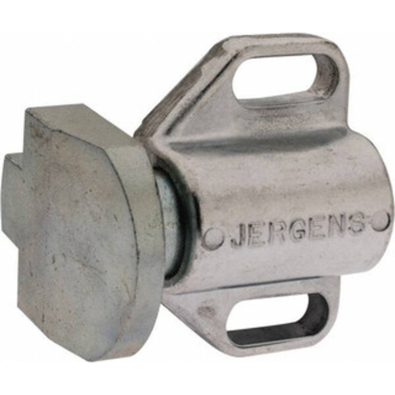 Jergens 2 Body Width x 1-3/8 Body Len, 1/4 Stroke Len, 1-1/2 Btw Mt Hole Ctrs, Tang Square Spring Locating Stop 32 Lb Mid End Force, 1-1/4 Stop Head Width x 1-1/2 Stop Head Height 36106 – 82436080