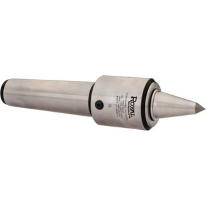 Royal MT5 Taper Shank, 2.45 Head Diam 1,905 Lb Capacity Carbide Tipped Live Center 12,000 Max RPM, 2.78 Head Length, 1-1/4 Point Diam, 2.35 Point Len, 525 Lb Max Workpc, 10-3/4 OAL, 1/2 Tip Diam, Long Point 10695 – 00102657