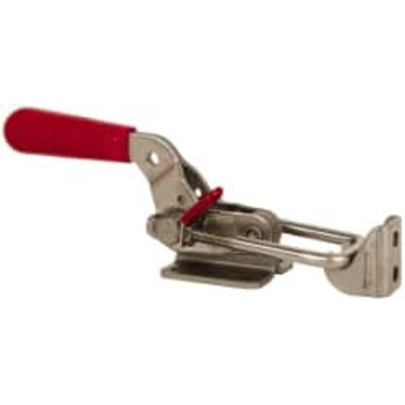Destaco 2,000 Lb Capacity, Horizontal, U Hook, Flanged Base, Stainless Steel Pull Action Latch Clamp 2-1/2 Drawing Movement, 8.43 OAL, Threaded U Hook, Straight Handle 341-SS – 06966824