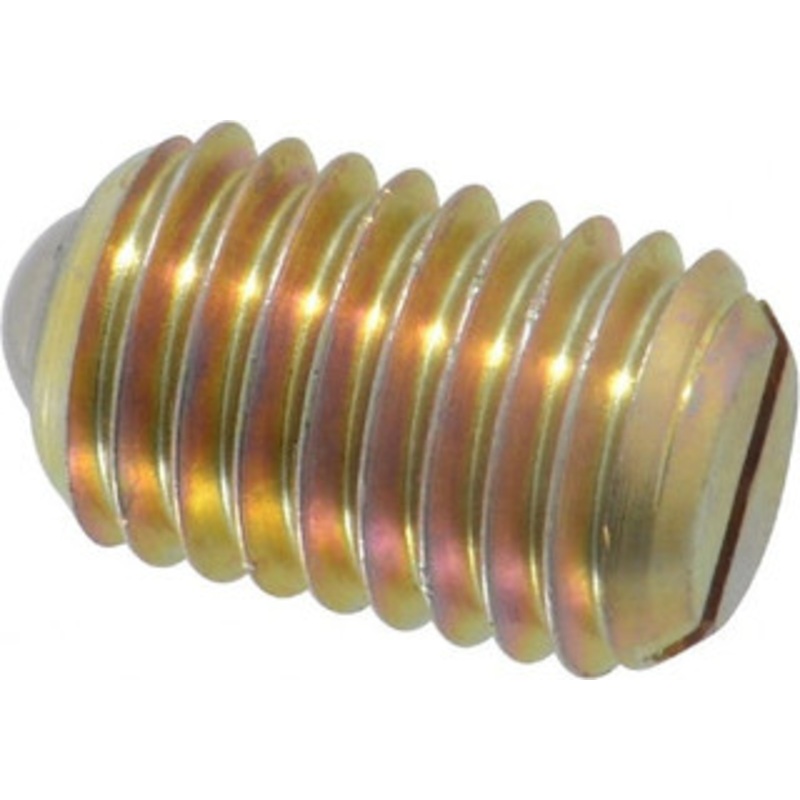 Gibraltar 5/8-11, 0.375 Ball Diam, 63/64 Body Length, 0.096 Max Ball Reach, Threaded Ball Plunger Steel Body, Steel Ball, 7 Lb Initial End Force, 50 Lb Final End Force, Locking Element 10022 – 65219834