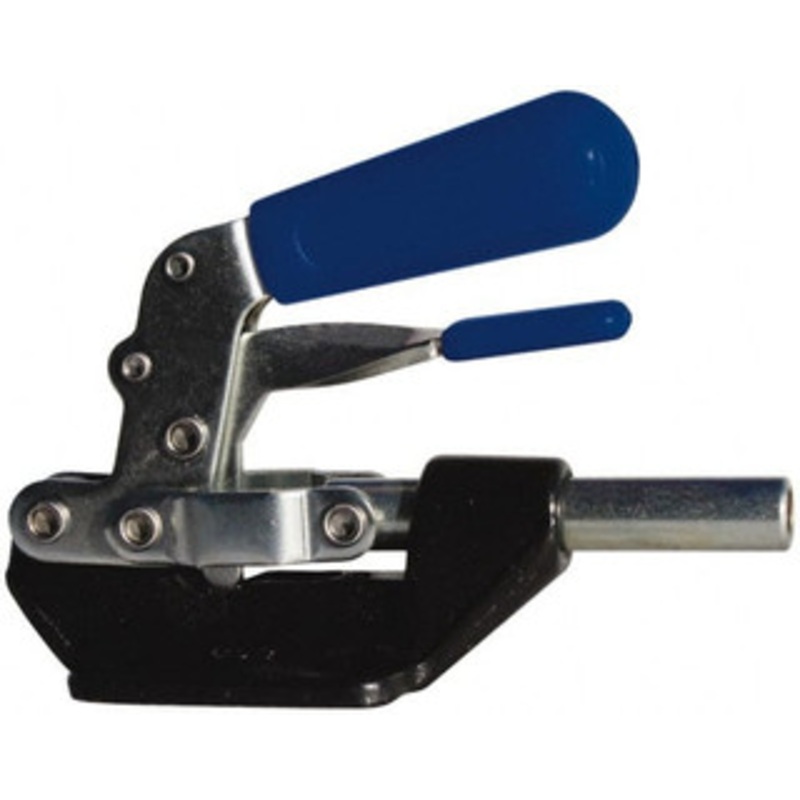 Gibraltar 600 Lb Load Capacity, Flanged Base, Carbon Steel, Standard Straight Line Action Clamp 4 Mounting Holes, 0.27 Mounting Hole Diam, 0.44 Plunger Diam, Straight Handle GIB-PP-603-R – 75134940