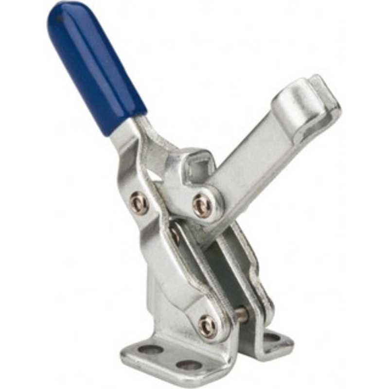 Gibraltar 200 Lb Holding Capacity, Vertical Handle, Manual Hold Down Toggle Clamp 64 Handle Movement, 104 Bar Opening, Solid Bar, Flanged Base, Carbon Steel GIB-U-102-9 – 77864395
