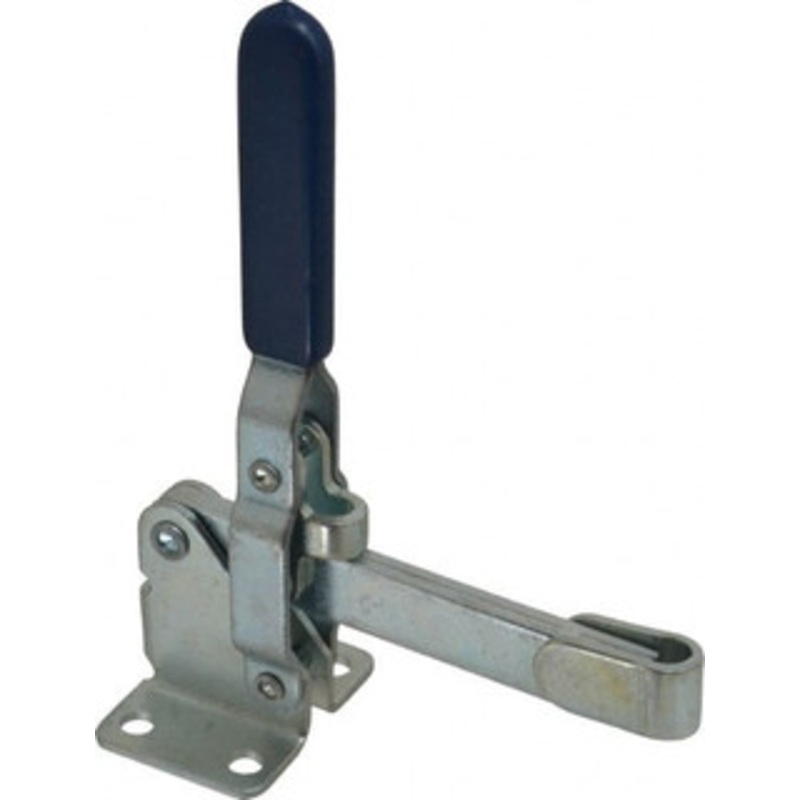 Gibraltar 750 Lb Holding Capacity, Vertical Handle, Manual Hold Down Toggle Clamp 58 Handle Movement, 106 Bar Opening, Solid Bar, Flanged Base, Carbon Steel GIB-U-102-19 – 77864379