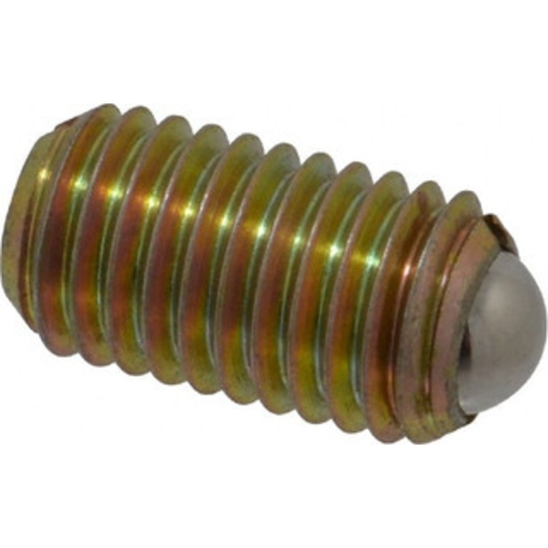 Gibraltar M12x1.75, 8mm Ball Diam, 22mm Body Length, 2.5mm Max Ball Reach, Threaded Ball Plunger Steel Body, Steel Ball, 16.86 Lb Initial End Force, 25.85 Lb Final End Force MSW10-8BHYZ-G – 06693311