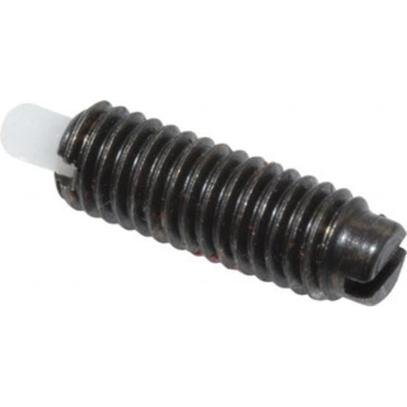 Jergens 10-32, 9/16 Thread Length, 1/8 Plunger Projection, Steel Threaded Spring Plunger 0.093 Max Plunger Diam, 9/16 Plunger Length, 0.3 Lb Init End Force, 3 Lb Final End Force 30703 – 82412545