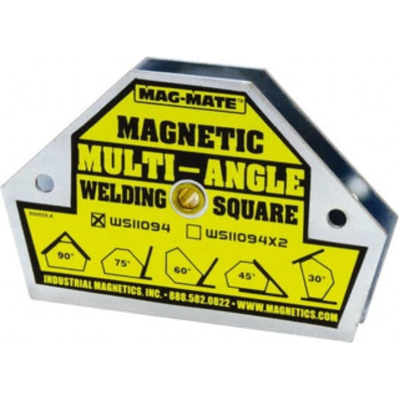Mag-Mate 4-3/8 Wide x 3/4 Deep x 3 High, Rare Earth Magnetic Welding & Fabrication Square 55 Lb Average Pull Force WS11094 – 08086704