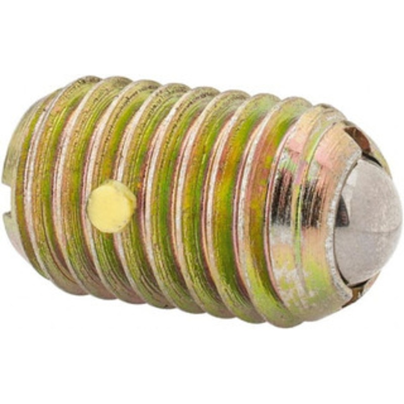 Vlier 5/8-11, 0.375 Ball Diam, 0.984 Body Length, 0.096 Max Ball Reach, Threaded Ball Plunger Steel Body, Steel Ball, 7 Lb Initial End Force, 50 Lb Final End Force, Locking Element BH62N – 62121272