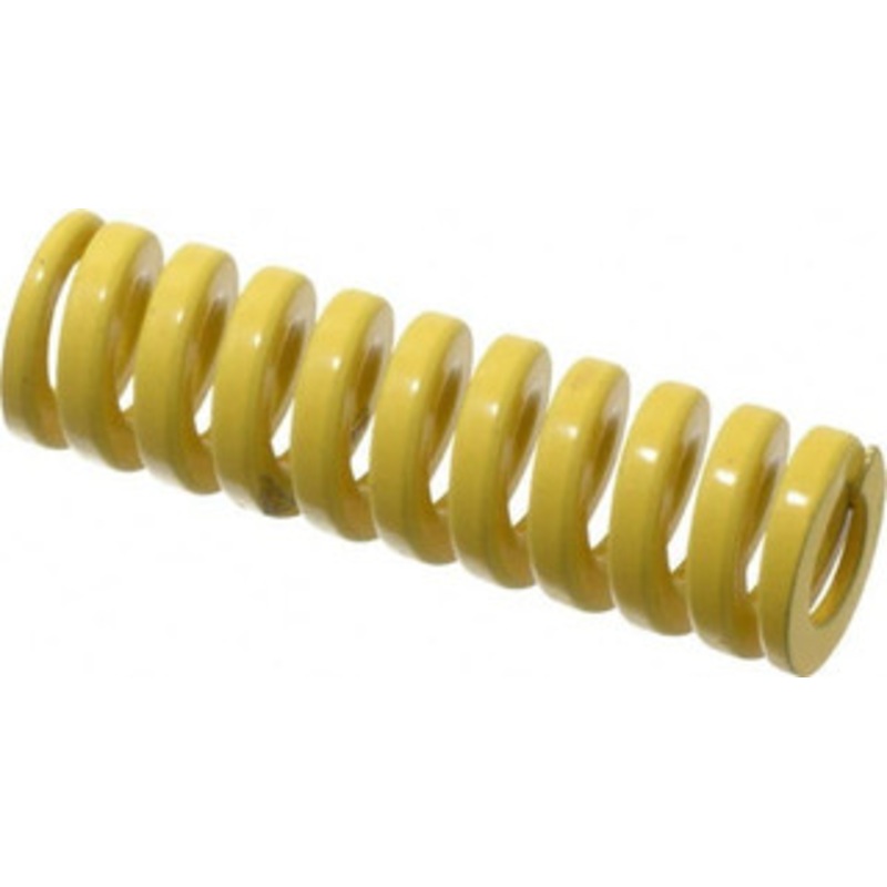 Danly 3/4 Hole Diam, 3/8 Rod Diam, 2-1/2 Free Length, Yellow Die Spring 62.1 Lb Max Deflection, 0.63 Max Deflection, Extra Heavy Duty, Chromium Vanadium Steel 9-1210-36 – 76016666