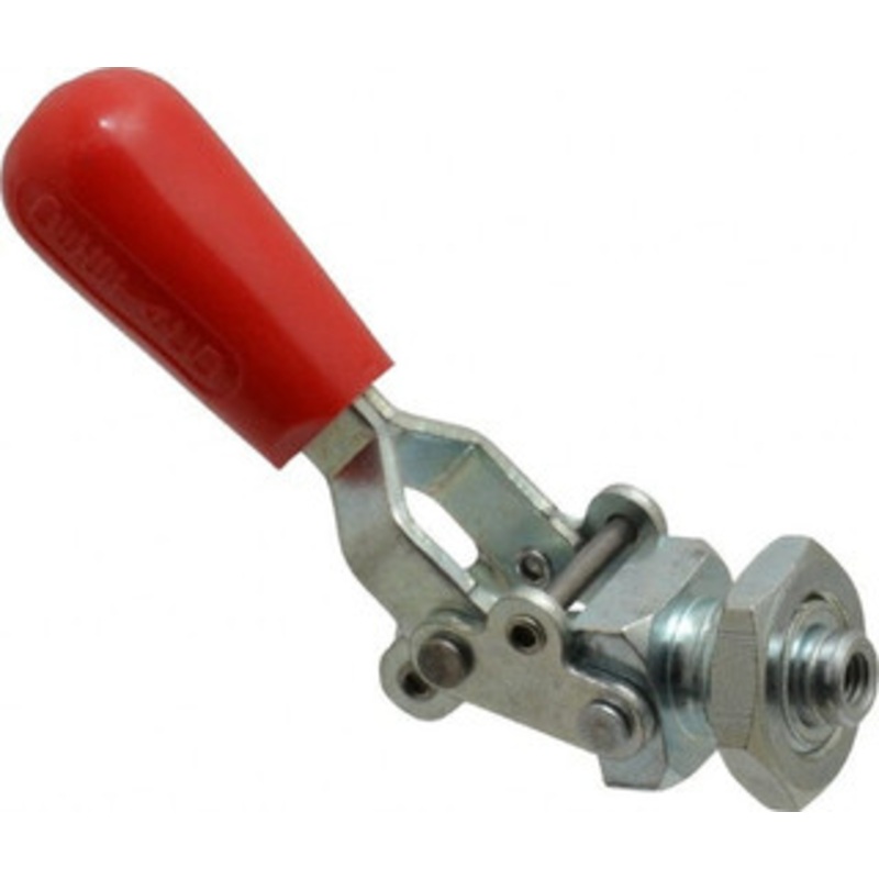 Destaco 200 Lb Load Capacity, Mounting Plate Base, Carbon Steel, Standard Straight Line Action Clamp 0.39 Plunger Diam, Straight Handle 602-MM – 01208826