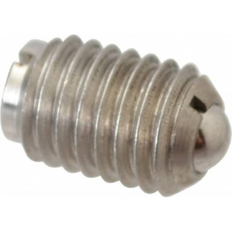 Gibraltar 1/2-13, 0.281 Ball Diam, 3/4 Body Length, 0.072 Max Ball Reach, Threaded Ball Plunger Stainless Steel Body, Stainless Steel Ball, 6 Lb Initial End Force, 30 Lb Final End Force 10115P-G – 85508273