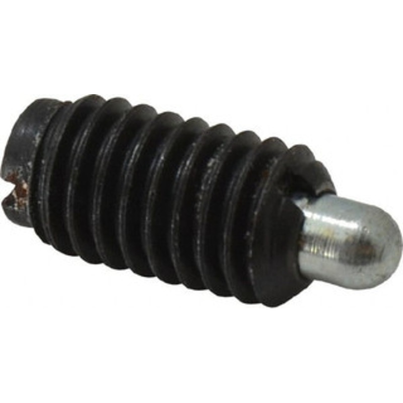Jergens 3/8-16, 11/16 Thread Length, 3/16 Plunger Projection, Steel Threaded Spring Plunger 0.186 Max Plunger Diam, 11/16 Plunger Length, 1.5 Lb Init End Force, 7.5 Lb Final End Force 27006 – 82413105