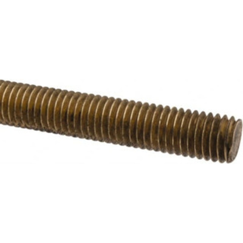 Made in USA 1/2-13 x 6 ft. Brass Threaded Rod Right Hand Thread, UNC 12607 – 66051186