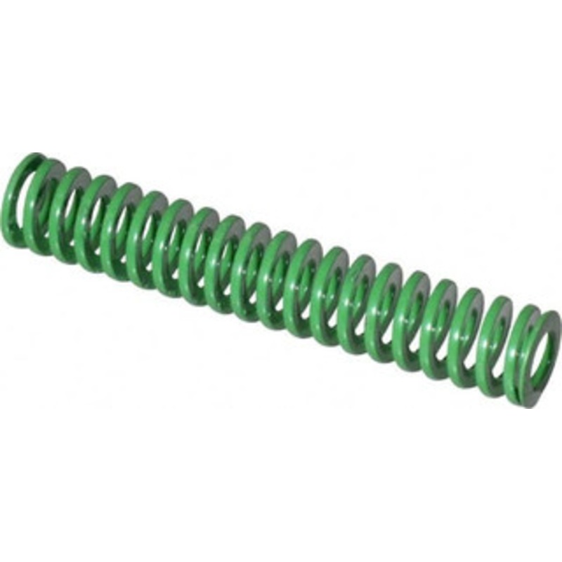 Danly 3/8 Hole Diam, 3/16 Rod Diam, 2 Free Length, Green Die Spring 3.06 Lb Max Deflection, 0.8 Max Deflection, Light Duty, Chromium Vanadium Steel 9-0608-11 – 76010057