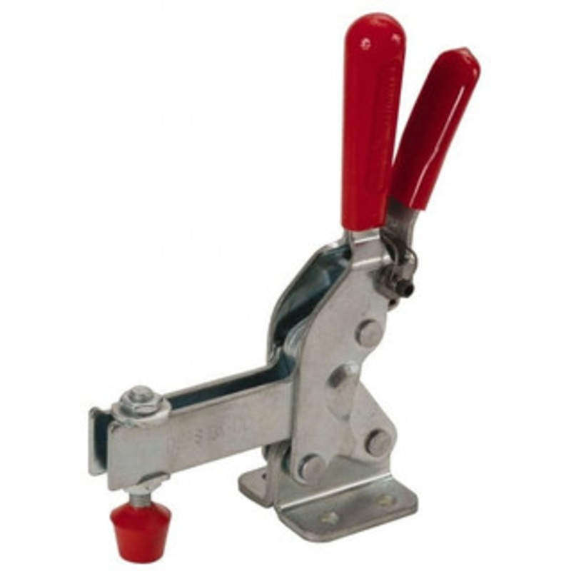 Destaco 1,000 Lb Holding Capacity, Vertical Handle, Manual Hold Down Toggle Clamp 64 Handle Movement, 76 Bar Opening, U-Bar, Flanged Base, Electro-Plated Zinc, Carbon Steel 2007-UR – 05572318