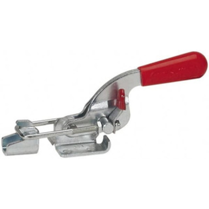 Destaco 360 Lb Capacity, Horizontal, U Hook, Flanged Base, Stainless Steel Pull Action Latch Clamp 1.18 Drawing Movement, 3.88 OAL, Threaded U Hook, Straight Handle 323-SS – 06966733