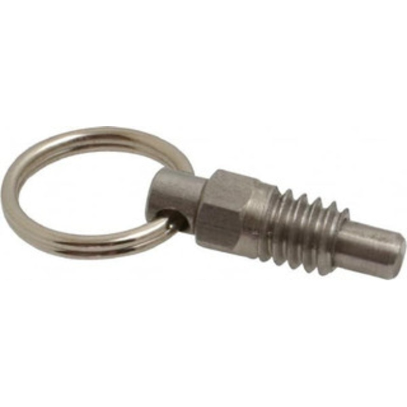 Gibraltar 1/4-20, 0.31 Thread Length, 0.16 Plunger Diam, 0.19 Plunger Projection, 0.5 Lb Init to 2 Lb Final End Force, Stainless Steel Pull Ring Plunger 0.31 Len Under Head, 0.44 Body Len, 0.62 Ring Diam, 0.62 Plunger Len SPR25A-G – 67974972