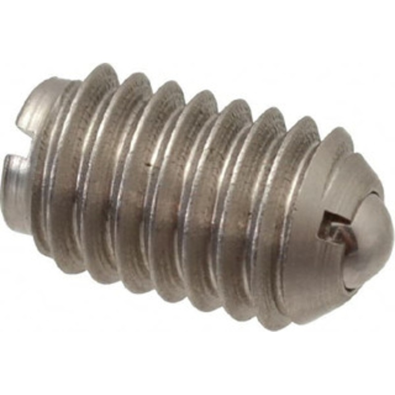 Gibraltar 3/8-16, 0.187 Ball Diam, 5/8 Body Length, 0.048 Max Ball Reach, Threaded Ball Plunger Stainless Steel Body, Stainless Steel Ball, 6 Lb Initial End Force, 21 Lb Final End Force 10112P-G – 85508257