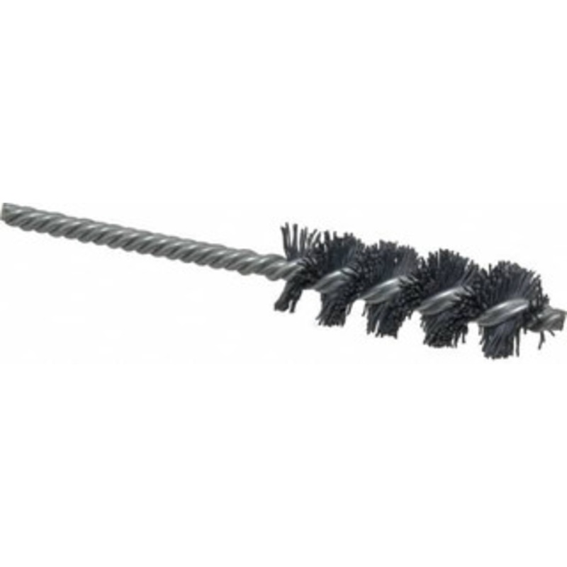 Weiler Abrasives 7/8 Diam Helical Nylon Tube Brush Single Spiral, 0.022 Filament Diam, 2-1/2 Brush Length, 5-1/2 OAL, 1/4 Diam Shank 98390 – 75851048