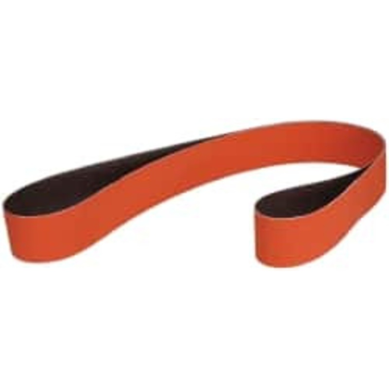 3M 2 Wide x 132 OAL, 80 Grit, Ceramic Abrasive Belt Ceramic, Medium, Coated, YF Weighted Cloth Backing, Wet/Dry, Series 984F 7100100244 – 64407638