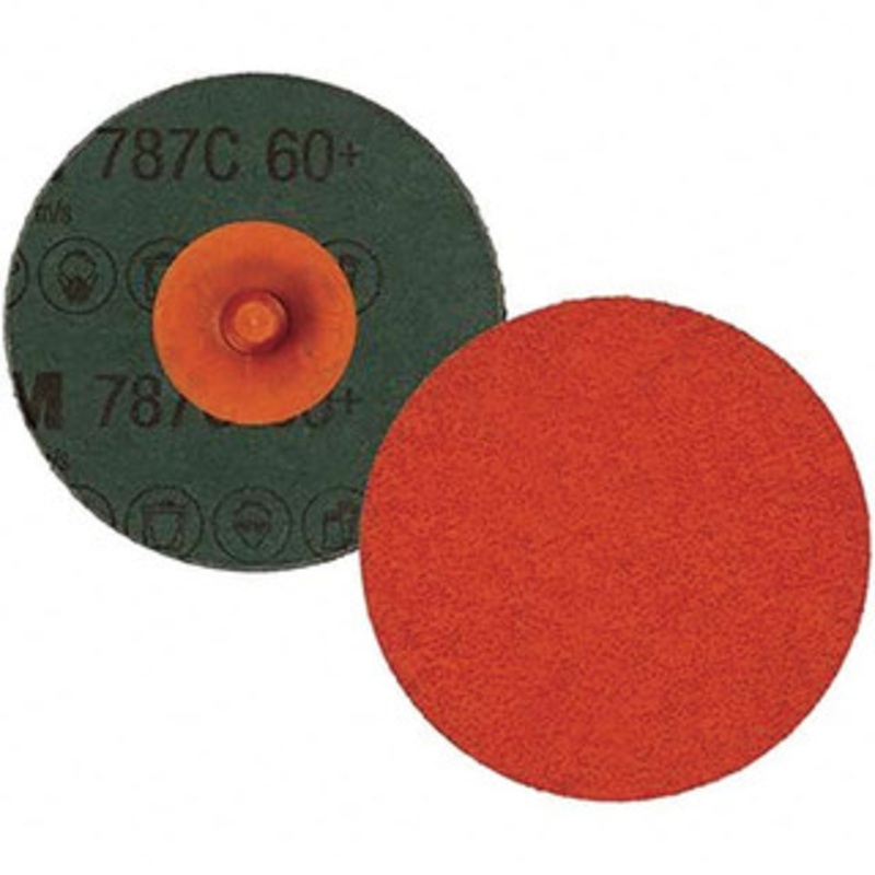 3M 4 Diam, 60+ Grit Ceramic Fiber Disc 12,000 Max RPM, Series 787C 7100100978 – 32318834