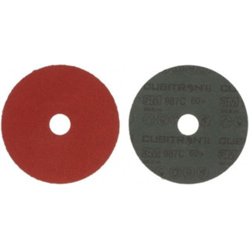 3M 5 Diam, 7/8 Hole, 60 Grit Ceramic Fiber Disc Medium, 12,000 Max RPM, Series 987C 7000119208 – 71369094