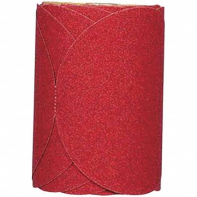 3M 6 Diam, 80 Grit FEPA, Aluminum Oxide Adhesive PSA Disc Medium Grade, Red, D Weighted Backing, Flexible, Use with Random Orbital Sanders 7000119773 – 09542879