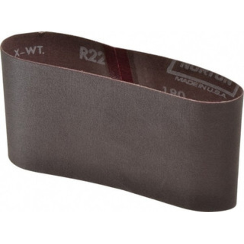 Norton 3-1/2 Wide x 15-1/2 OAL, 180 Grit, Aluminum Oxide Abrasive Belt Aluminum Oxide, Very Fine, Coated, Series R228 78072704241 – 82062647