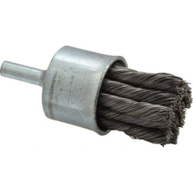 Osborn 1 Diam Steel Knotted End Brush 1 Trim Length, 1/4 Shank Diam, 20,000 Max RPM 0003074100 – 00126615