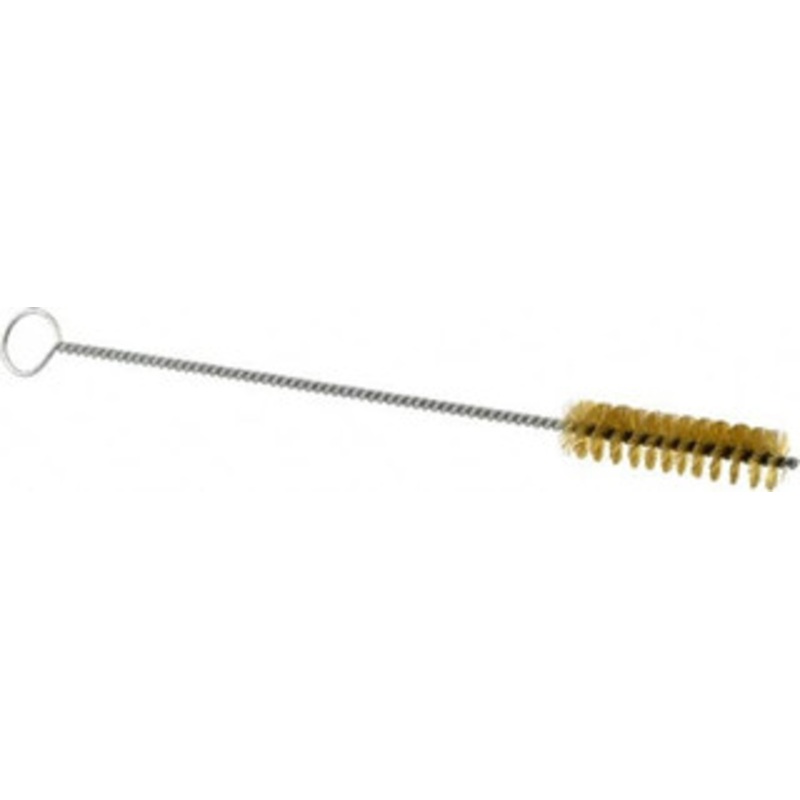 Weiler Abrasives 2 Long x 1/2 Diam Brass Hand Tube Brush Single Spiral, 8 OAL, 0.004 Wire Diam, 1/8 Shank Diam 21165 – 75851188