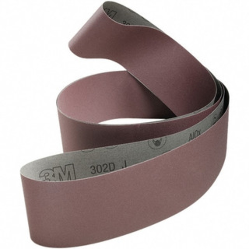 3M 2 Wide x 132 OAL, 120 Grit, Aluminum Oxide Abrasive Belt Aluminum Oxide, Coated, Cloth Backing, Series 302D 7010327298 – 69850014