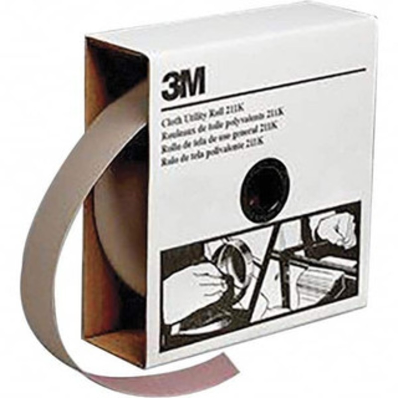 3M 2 x 50 Yd 240 Grit Aluminum Oxide Shop Roll Very Fine Grade, J Weighted Cloth Backing 7000118348 – 01653955