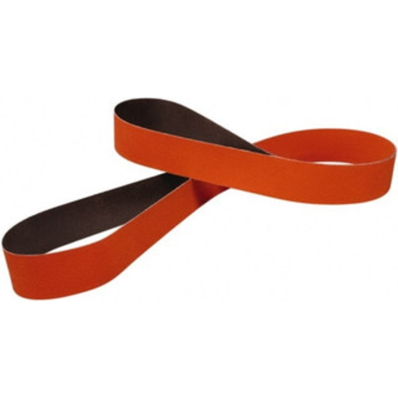 3M 3 Wide x 132 OAL, 80 Grit, Ceramic Abrasive Belt Ceramic, Medium, Coated, YF Weighted Cloth Backing, Wet/Dry, Series 984F 7100010402 – 64407554