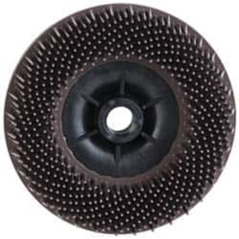 3M 4-1/2 36 Grit Ceramic Straight Disc Brush Very Coarse Grade, Threaded Hole Connector, 3/4 Trim Length, 5/8-11 Threaded Arbor Hole 7100138181 – 07912116