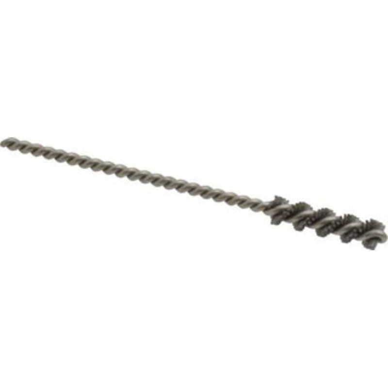 Made in USA 1/4 Diam Helical Nylon Tube Brush Single Spiral, 0.022 Filament Diam, 1 Brush Length, 3-1/2 OAL, 0.11 Diam Stainless Steel Shank 380410 – 63764815
