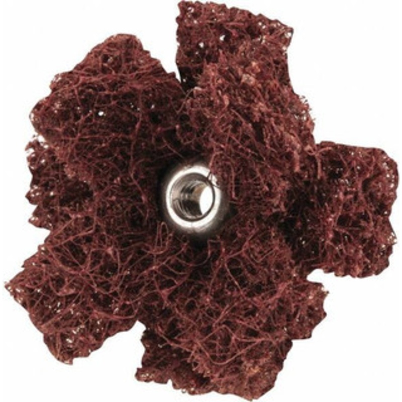 Merit Abrasives 1-1/2 x 1/2 Coarse 2 Ply Cross Buff 8-32 Threaded Hole, 23,000 Max RPM 08834188761 – 86931417