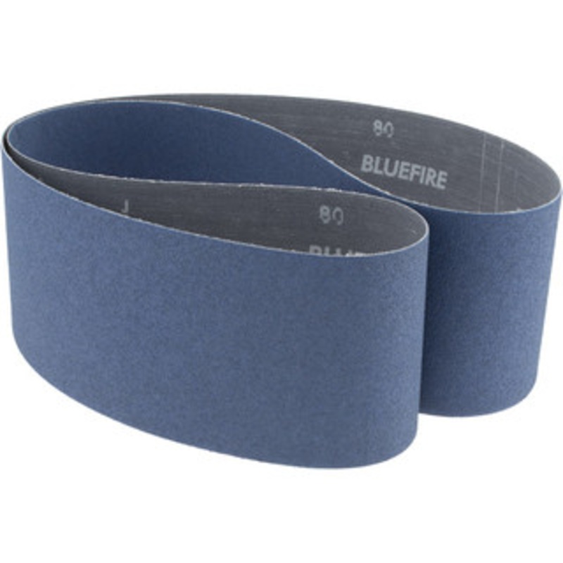 Norton 4 Wide x 54 OAL, 80 Grit, Zirconia Alumina Abrasive Belt Zirconia Alumina, Medium, Coated, X Weighted Cloth Backing, Series R821 78072727517 – 85127082