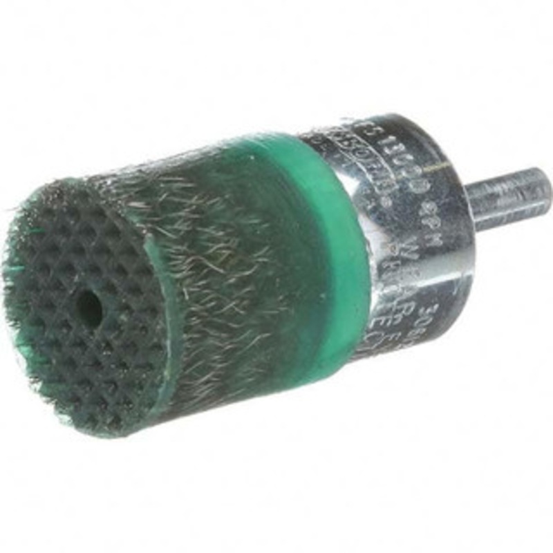Osborn 1 Diam Steel Crimped End Brush 1 Trim Length, 1/4 Shank Diam, 13,000 Max RPM 0003061400 – 52603552