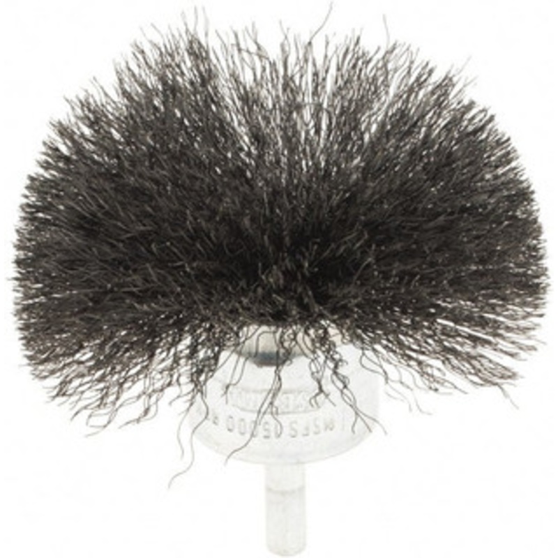 Osborn 3 Diam Steel Crimped End Brush 1/4 Shank Diam, 15,000 Max RPM 0003072800 – 00126474