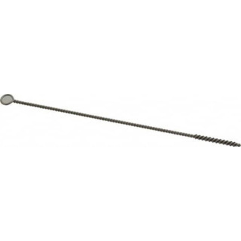 PRO-SOURCE 1 Long x 1/8 Diam Stainless Steel Twisted Wire Bristle Brush Single Spiral, 6 OAL, 0.003 Wire Diam, 0.085 Shank Diam 05003 – 03715794