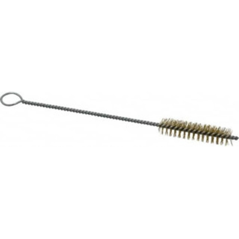 PRO-SOURCE 2-1/2 Long x 5/8 Diam Brass Twisted Wire Bristle Brush Single Spiral, 9 OAL, 0.008 Wire Diam, 0.142 Shank Diam 05087 – 03716297