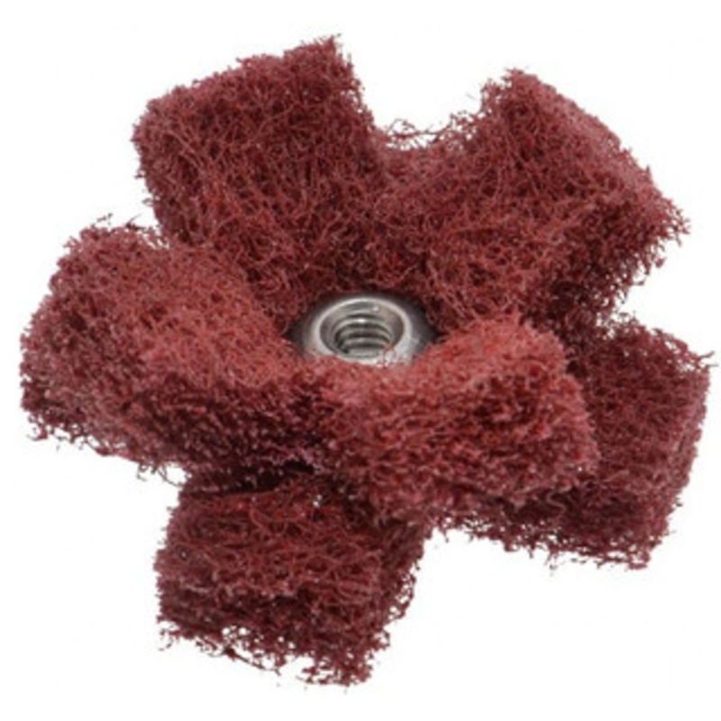 Standard Abrasives 1-1/2 x 1/2 Very Fine 2 Ply Cross Buff 8-32 Threaded Hole, 20,000 Max RPM 7000046831 – 88075312