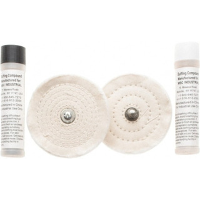 Value Collection 4 Diam Cushion Sewn, Spiral Sewn Buffing Wheel Set 1/2 Arbor Hole 777486305 – 66998477