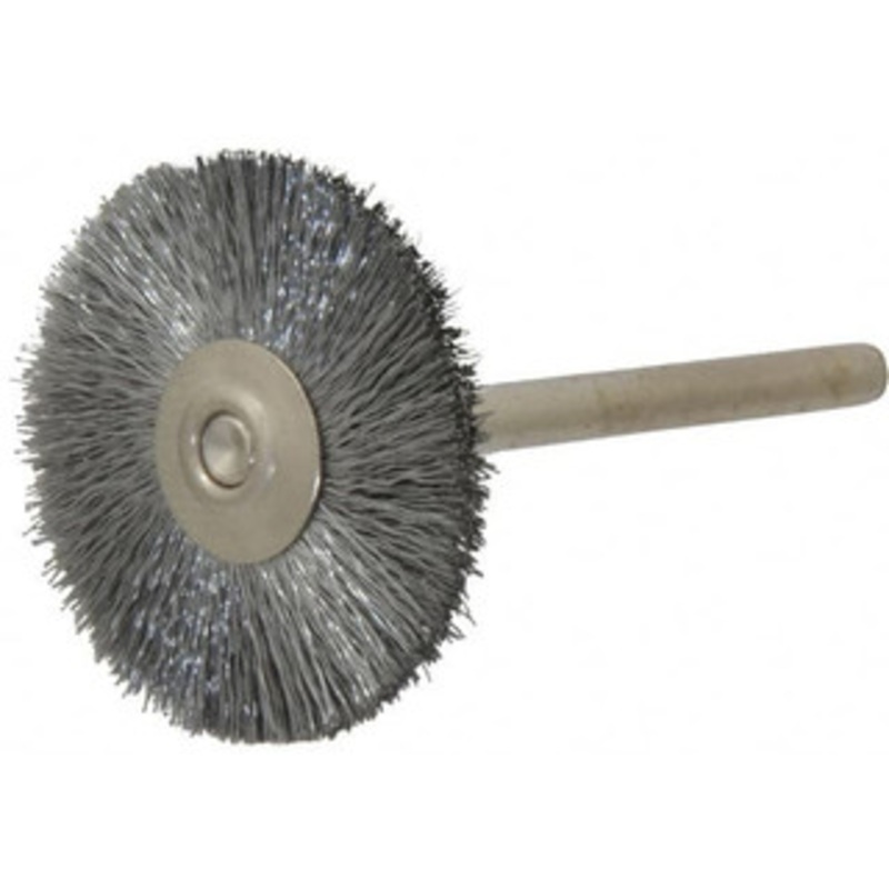 Weiler Abrasives 1 OD, 1/8 Shank Diam, Crimped Steel Wheel Brush 5/16 Trim Length, 0.005 Filament Diam, 37,000 RPM 98425 – 75852160