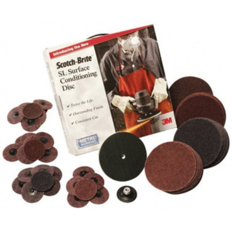 3M 7 Diam, Aluminum Oxide Hook & Loop Disc Coarse Grade, Nonwoven, Series SL-DH 7000121081 – 58752569